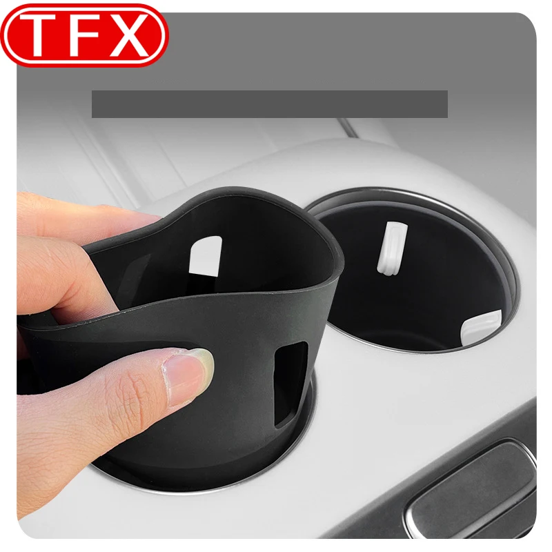 For Xpeng X9 Xiaopeng X9 Car Central Control Anti-skid Shock Absorber Cup Cover Silicone Beverage Holder Auto Accessories