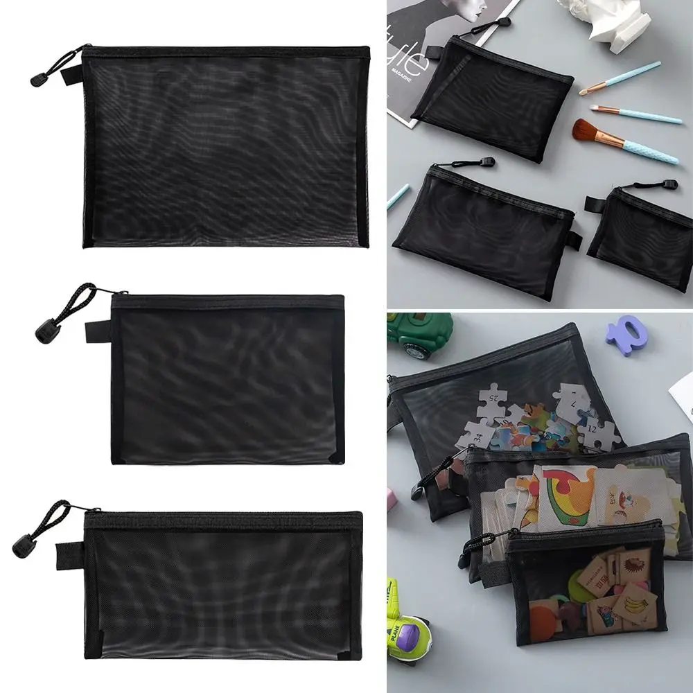Afbeelding 4: Nieuwe Nylon Mesh Bestandstas A4 A5 A6 Transparant Etui Bestandsmappen Student