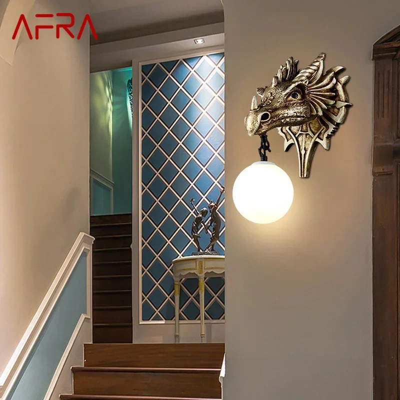 Afra nordische Tier Wand lampe amerikanische Retro Wohnzimmer Schlafzimmer kreative westliche Restaurants Cafés Gast familie dekorative Licht