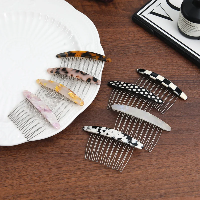 Hair broken hair finishing artifacts hair comb plug comb hairpin female back of the head bangs forehead hairpin 2024new headwear