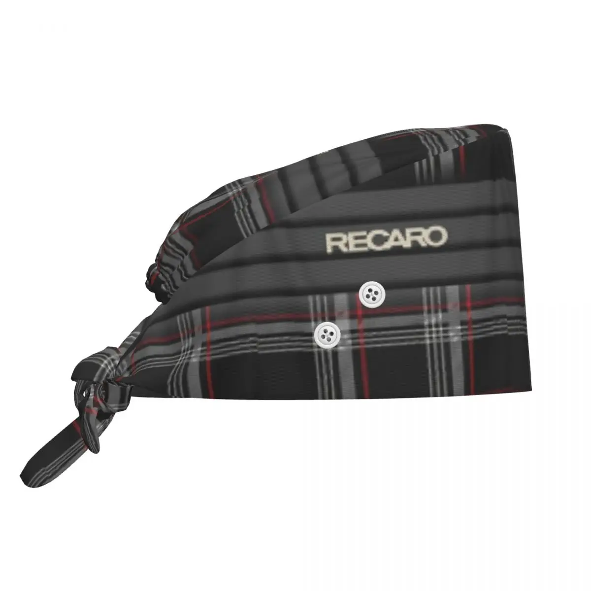 Tartan Plaid Recaros Scrub Hat Doctor Working Surgical Cap Men Women Adjustable Nursing Caps for Dentist