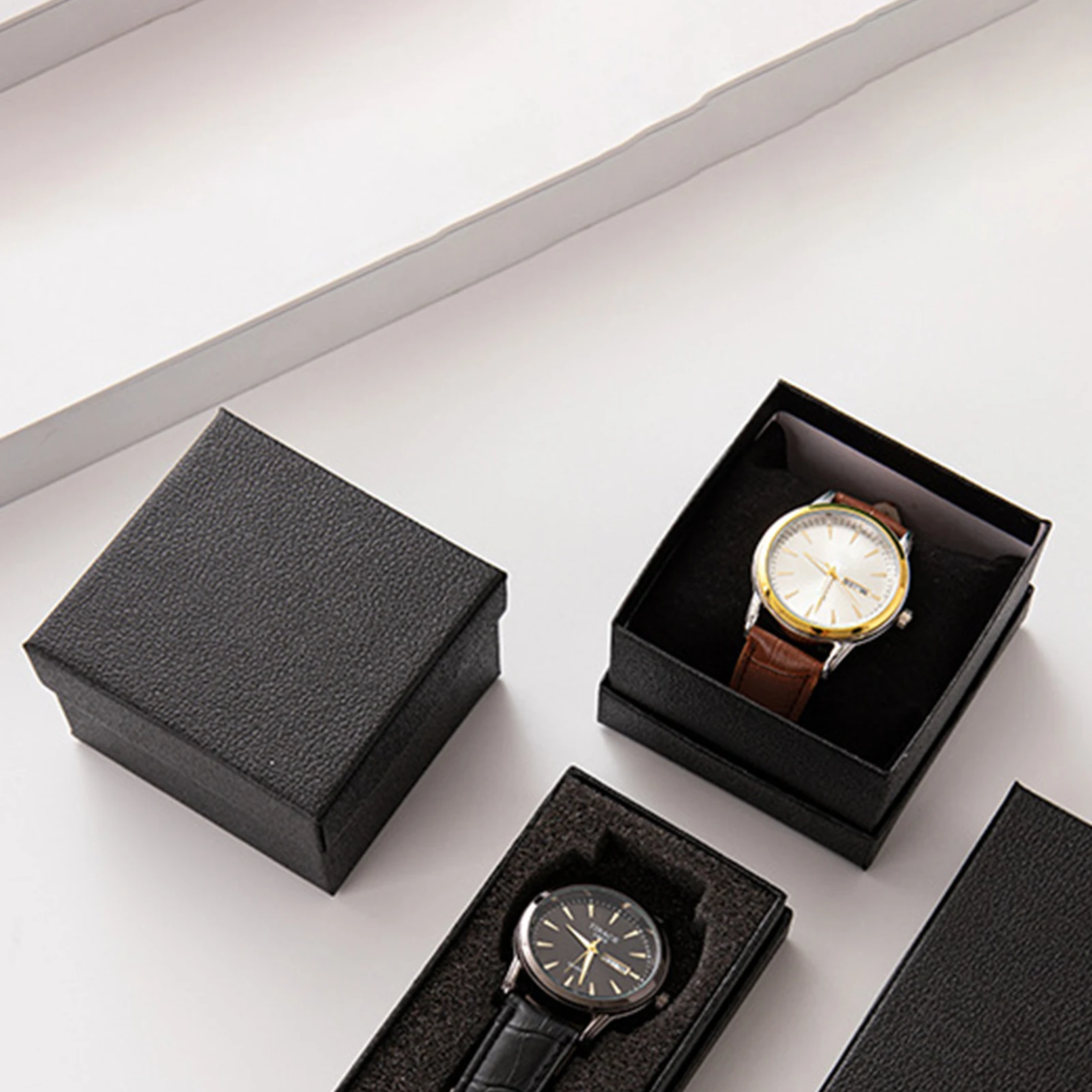 Watch Box Square Dustproof Watch Display Box Jewelry Bracelet Gift Storage Case with Lid