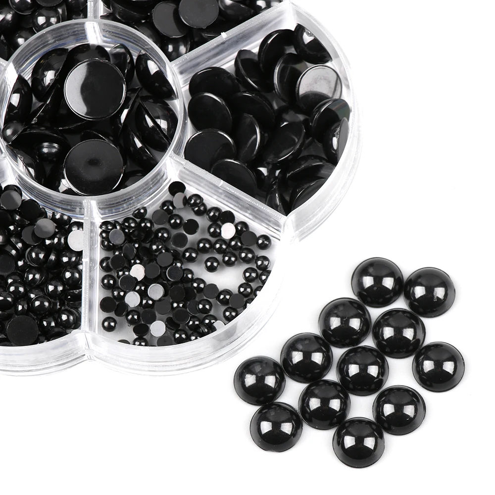 100/500pcs DIY 3-12mm okrągłe płaski czarny oczy plastikowe oczy oczy dla lalek Making lalki miś oczy lalki oczy akcesoria