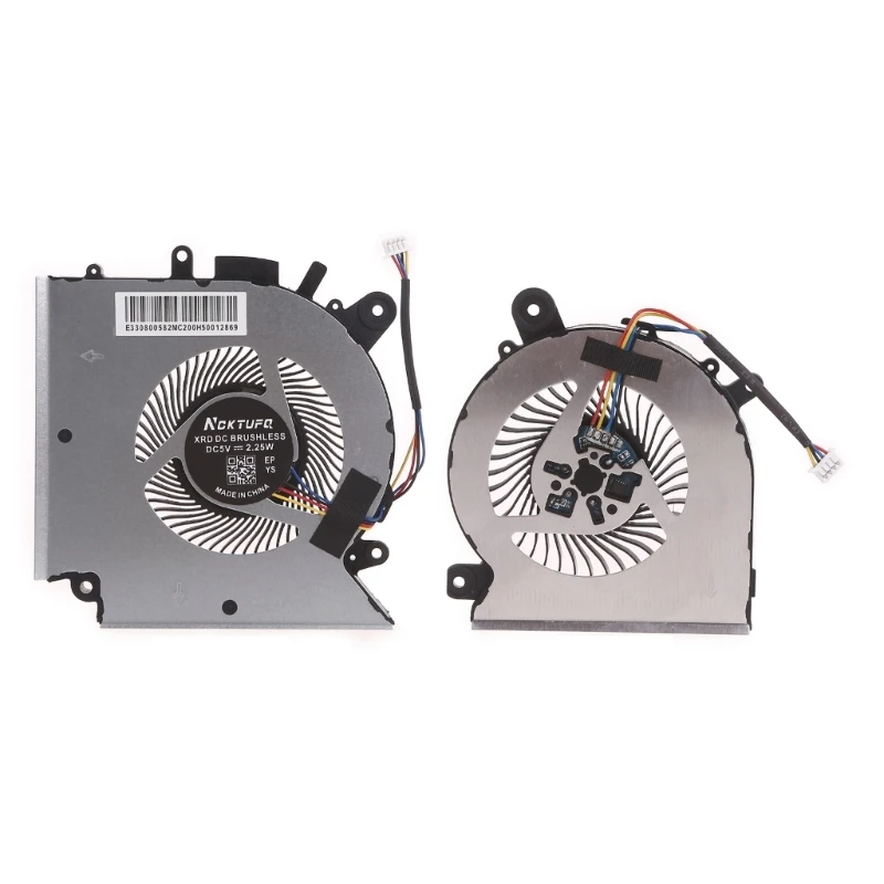 

CPU/GPU Fan Laptop Cooling Fan DC 5V 1.0A 4-pin 4-wires OEM for MSI Katana GF66 GF76 11SC 11UC 11UD 11UE 11U Laptop Dropship