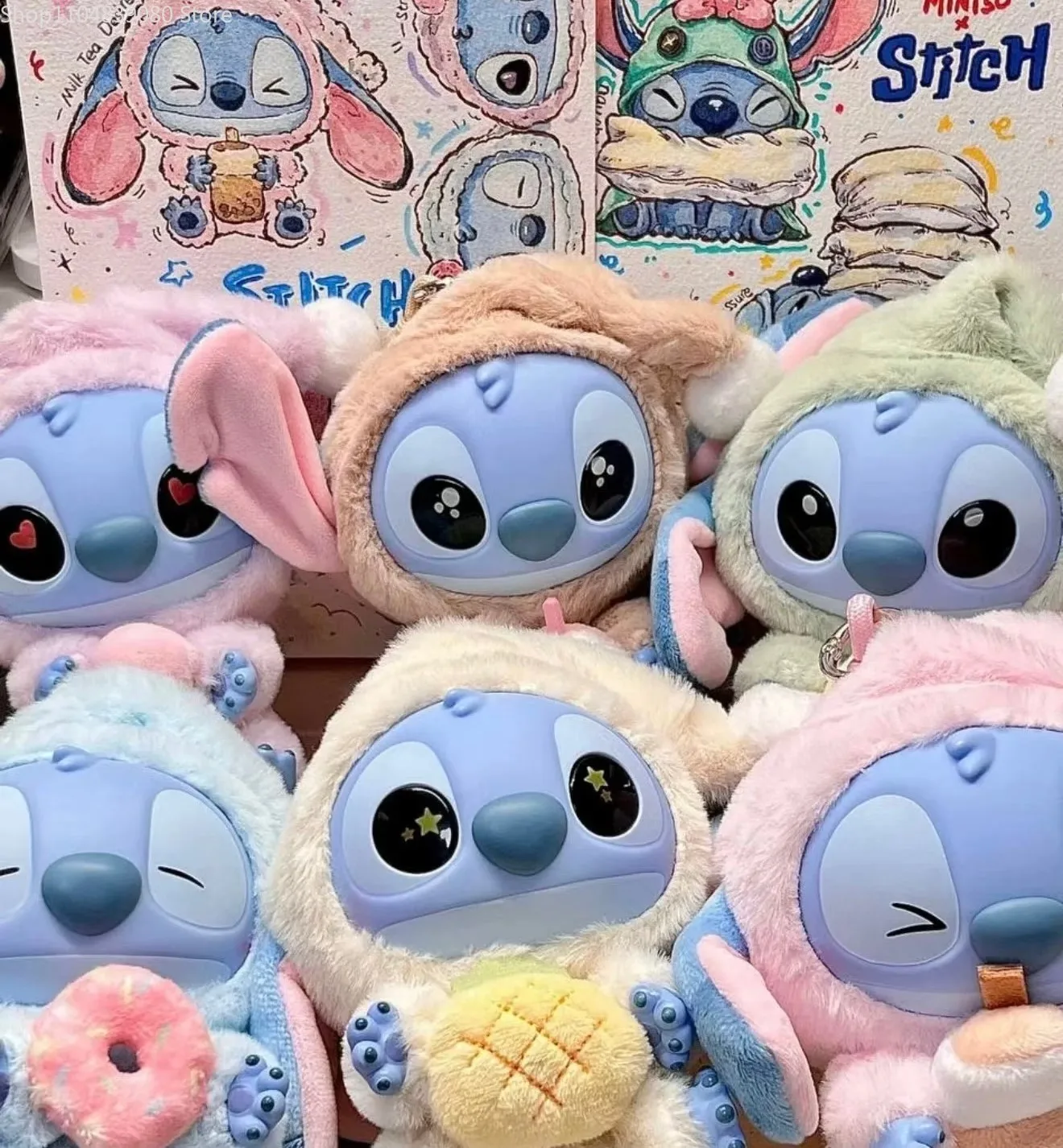 2026 Animals Party Series Blind Box Toys stitch Cute Mysterious Box Flocking Fluffy Dolls Decor Gift Bag Pendant Cute Toy