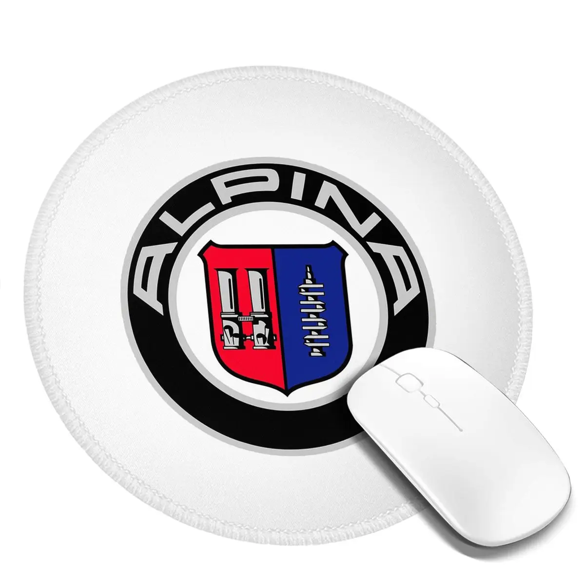 

Alpina - Classic Car Logos Round Mouse Pad Computer Keyboard Mouse Mat Gaming Laptop Desk Mat Office Accessories Table Mats