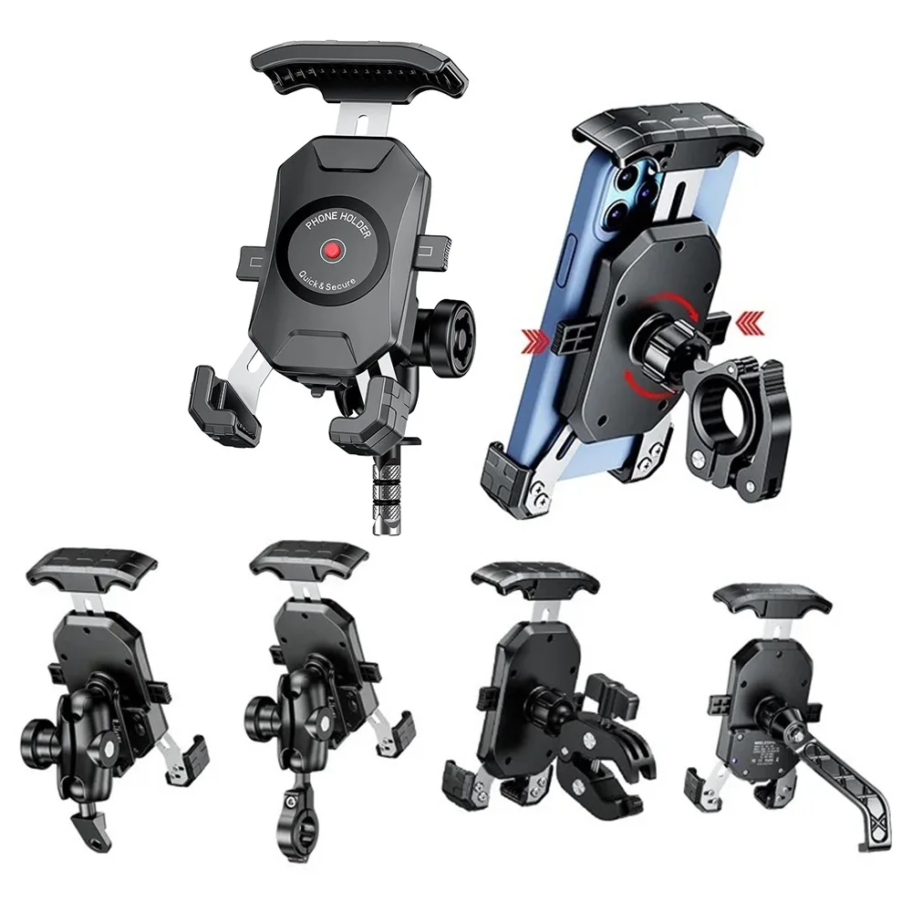 

Motorcycle Fork Stem Phone Mount Motorcycle Cell Phone Holder Short Arm Fit 12mm to 25.4mm Diameter Stem Tubes 5.5"-7.2" Phones