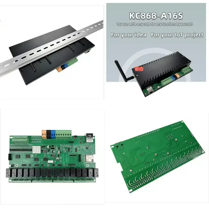 Kc868a16s Esp32 Wifi RS232 USB Ethernet Relay Module ADC DAC 433M Temperature Smart Home Automation MQTT