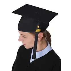 2024 Unisex Graduation Hat with Tassel Solid Color University Graduation Bachelor Hat Festive Party Decor