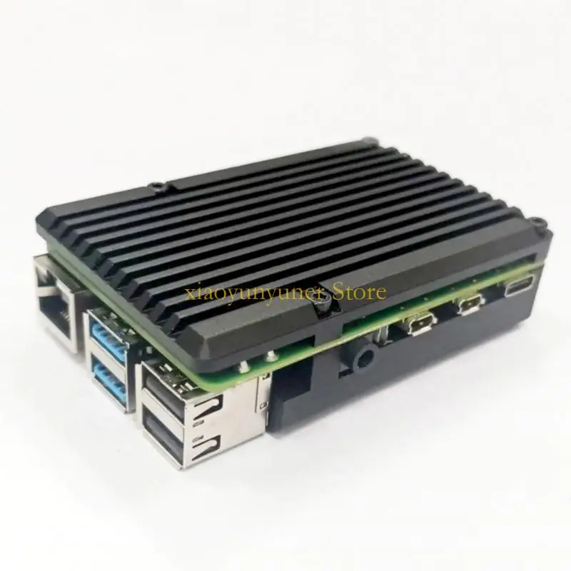 Durability Aluminium Alloy Pi 4B Armors Case Heatsink for Raspberry Pi4B with Double Quiet Fan Efficient Heat Management P9JB