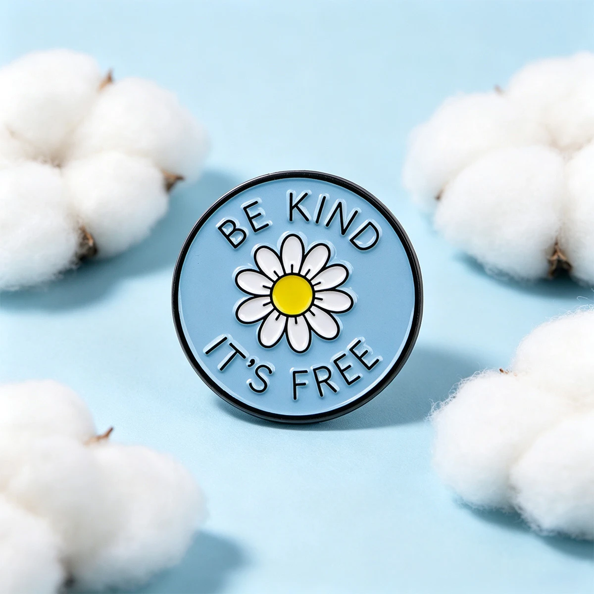 BE KIND, IT'S FREE Enamel Pin Flowers Brooch Lapel Pins Badge on Backpack Clothing Accessories Fashion Jewelry Friends Gifts