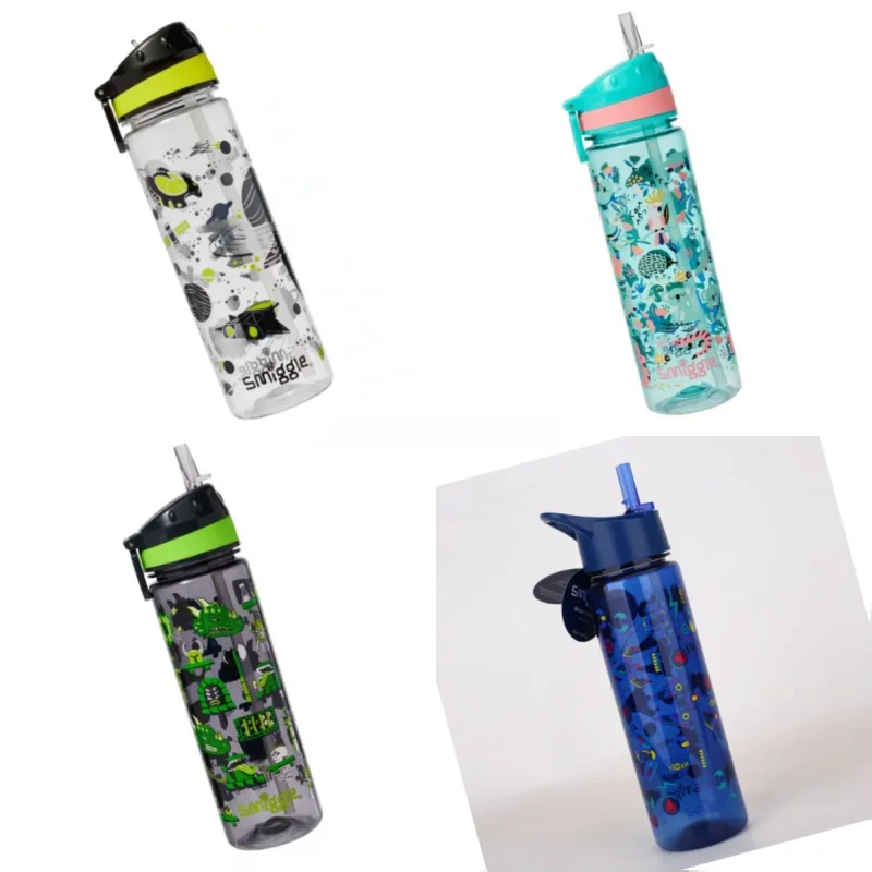 Nieuwe Smiggle Basisschool Student Draagbare Rietje Beker Grote Capaciteit Waterfles Kinderen Outdoor Mondbeker Schattige Cartoon Beker