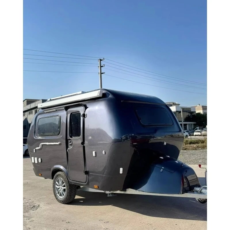 Kleiner Camping-Mini-Reiseanhänger Teardrop-Wohnmobil Kleiner Pickup Mini-Kapsel-Wohnwagen