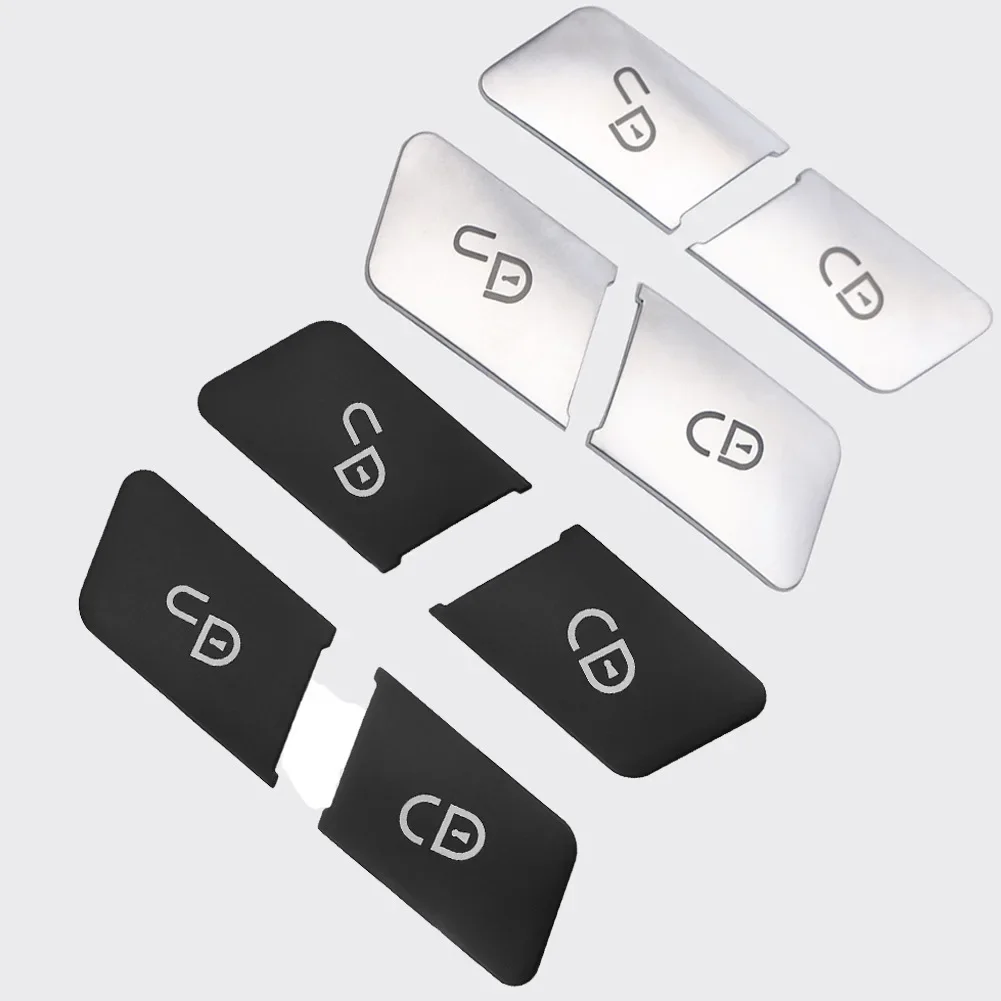 Door unlock and lock button stickers for Mercedes Benz old C-Class W204, old E-Class W212, etc
