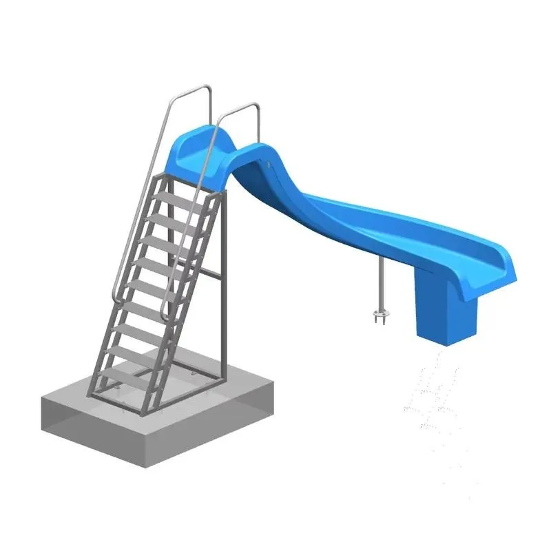 Hot Selling Fiberglass and Steel Pool Slide for Residential Outdoor Use Durable Water Park Equipment Backyard Swimming Pool