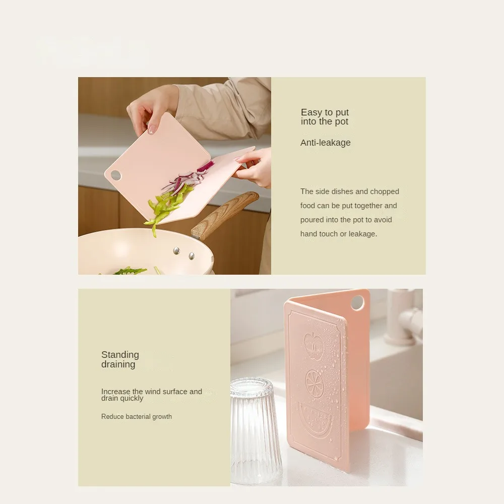 ห้องครัวพับเขียงผลไม้สองด้าน Anti SLIP เขียง Quick Drainage เขียงเขียง