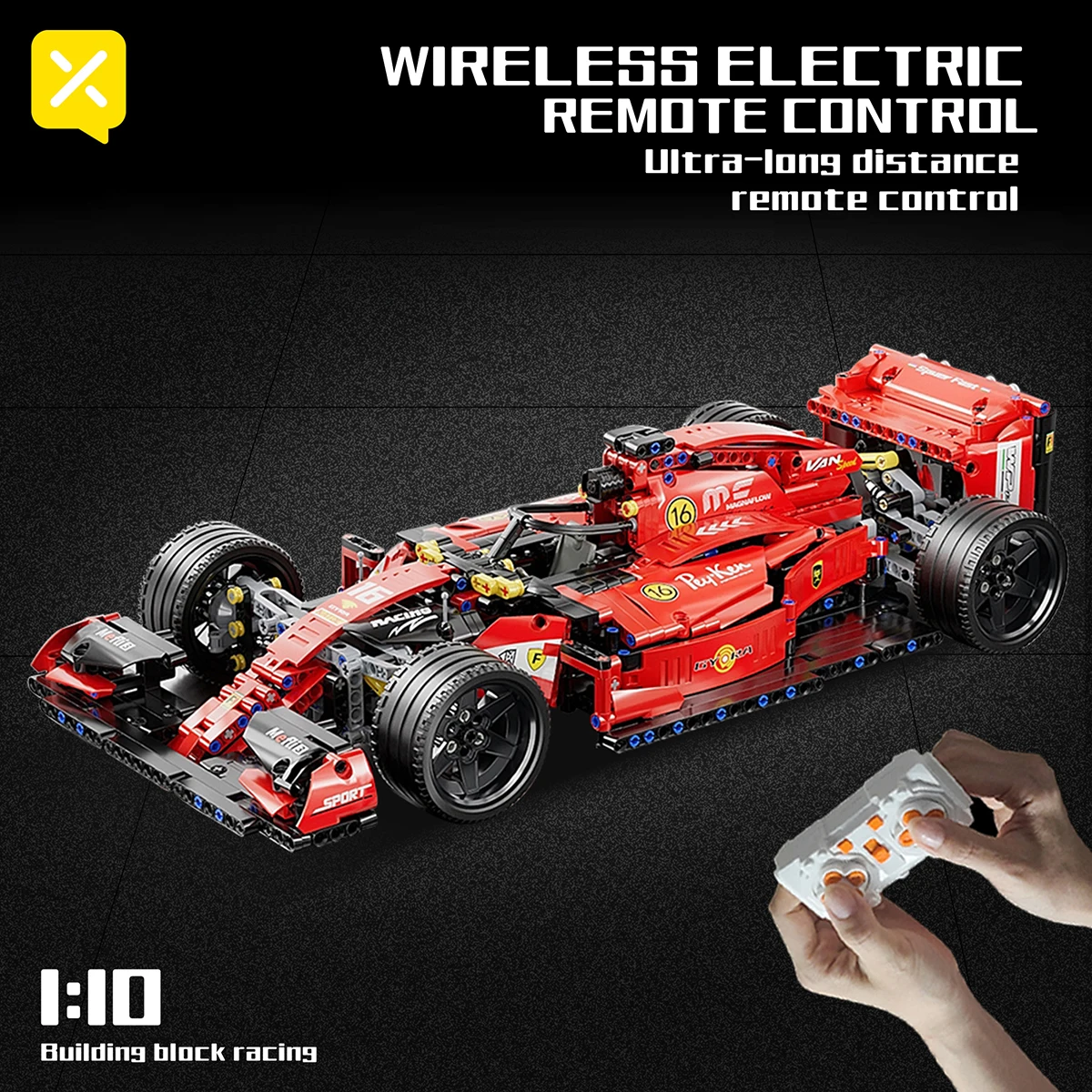 ToylinX 1/10 MOC Remote Control Car F1 RC Race Cars Building Sets Blocks Cool Collectible Model Car  Suitable for Festive Gifts