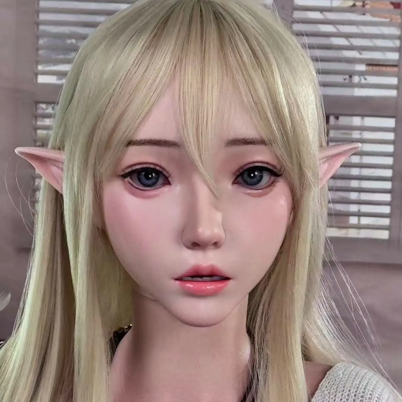 New Silicone Practice Head Beautiful Makeup M16 Screw - Implanted Hair Eyes