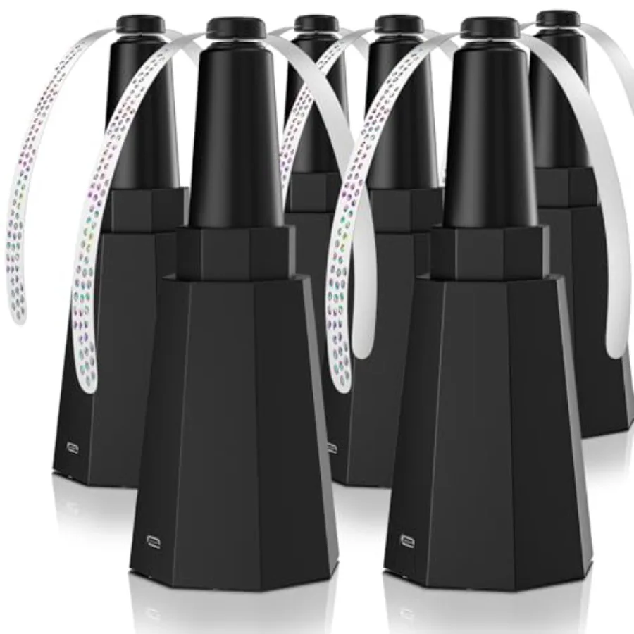 

6-Pack Rechargeable Fly Fans for Tables Up to 10-hour Working Time, Indoor Outdoor Mute Food Fans to Keep Flies Away, Retractab