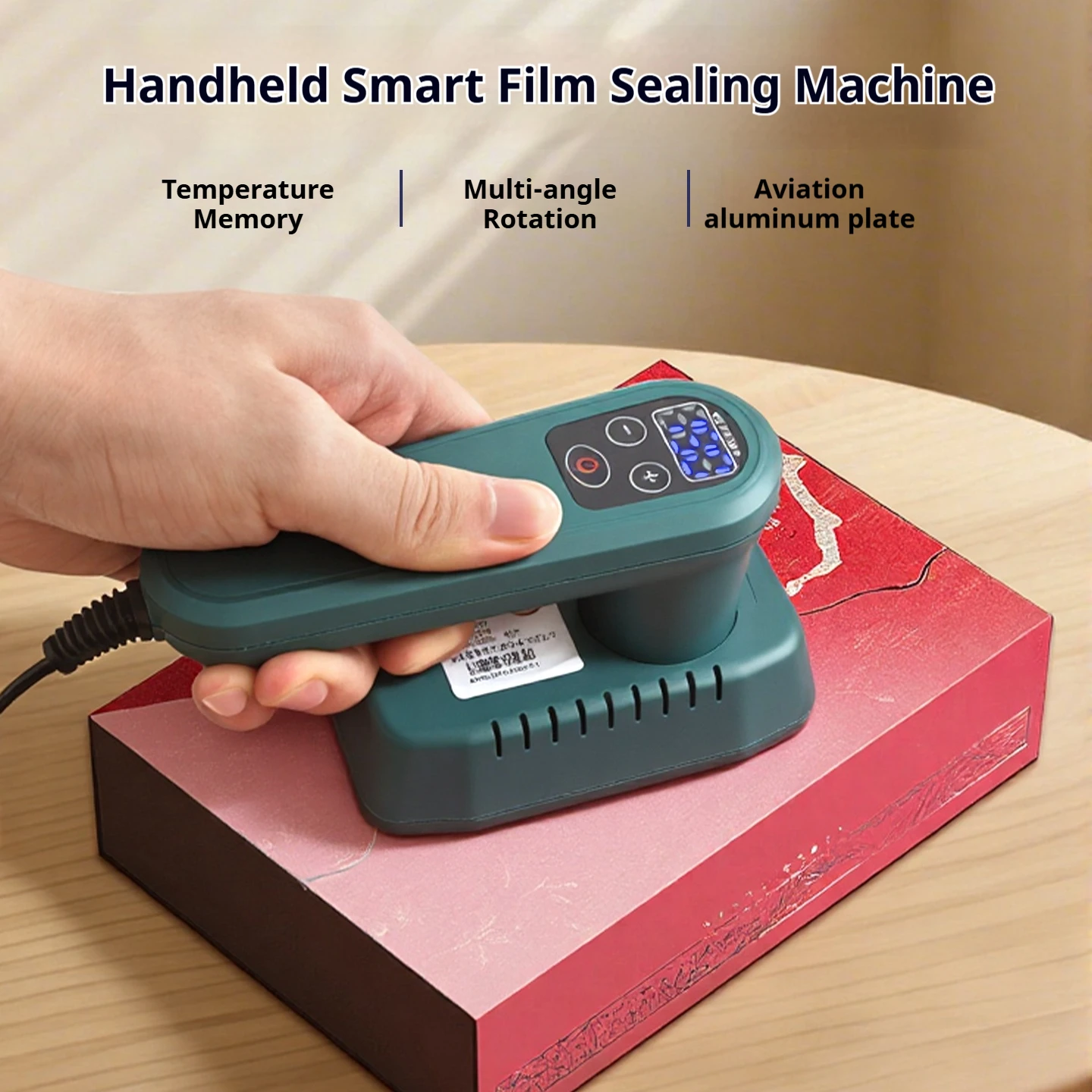 Mini máquina portátil de estampagem a quente de filme termorretrátil de temperatura constante, selagem de caixa de presente e máquina de selagem de plástico
