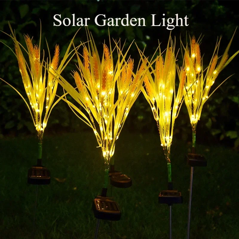 LED Solar Garden Lamp Outdoor Waterproof Reed Light Lawn Yard Garden Christmas Decoration Path Lighting Decor Solar Power Light