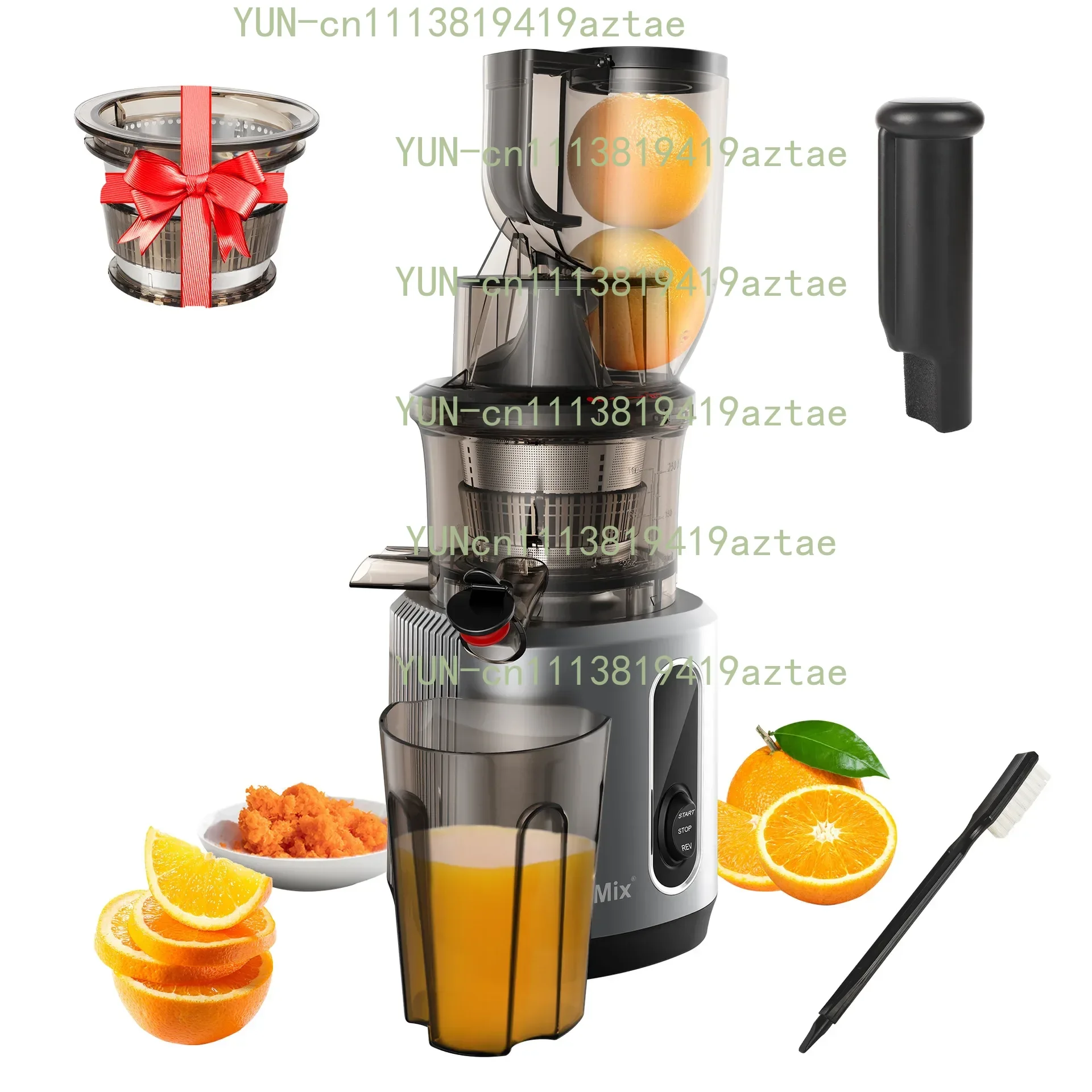 Cold Press Juicer,with 130mm Feed Chute,Fit Whole Fruits & Vegetables,High Juice Yield, Slow Masticating Juicer