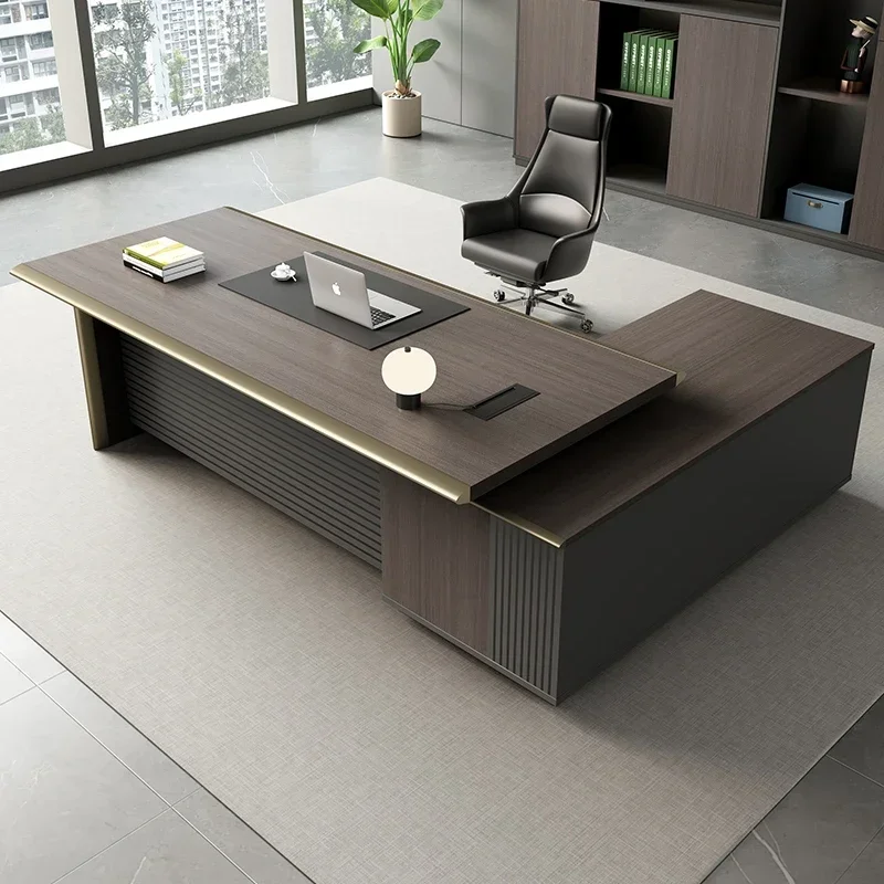 

Minimalist Computer Office Desks Corner Wooden Modern With Drawers Office Desks Manager Simple Design Furniture Scrivanie LLOD