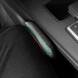 Car Leather Knee Pad Generic Sporty Style Long Driving Pillow Cushion Memory Foam Leg Pad Hand Holder Support Auto Accessories