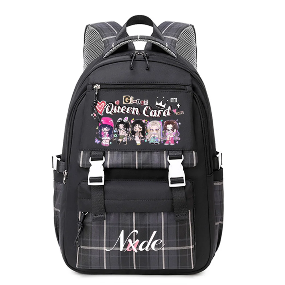 Kpop (G) I-DLE Backpack Student School Bag Large Capacity Girl Travel Bag I LOVE Album MiYeon Minnie SoYeon Gift Fans Collection