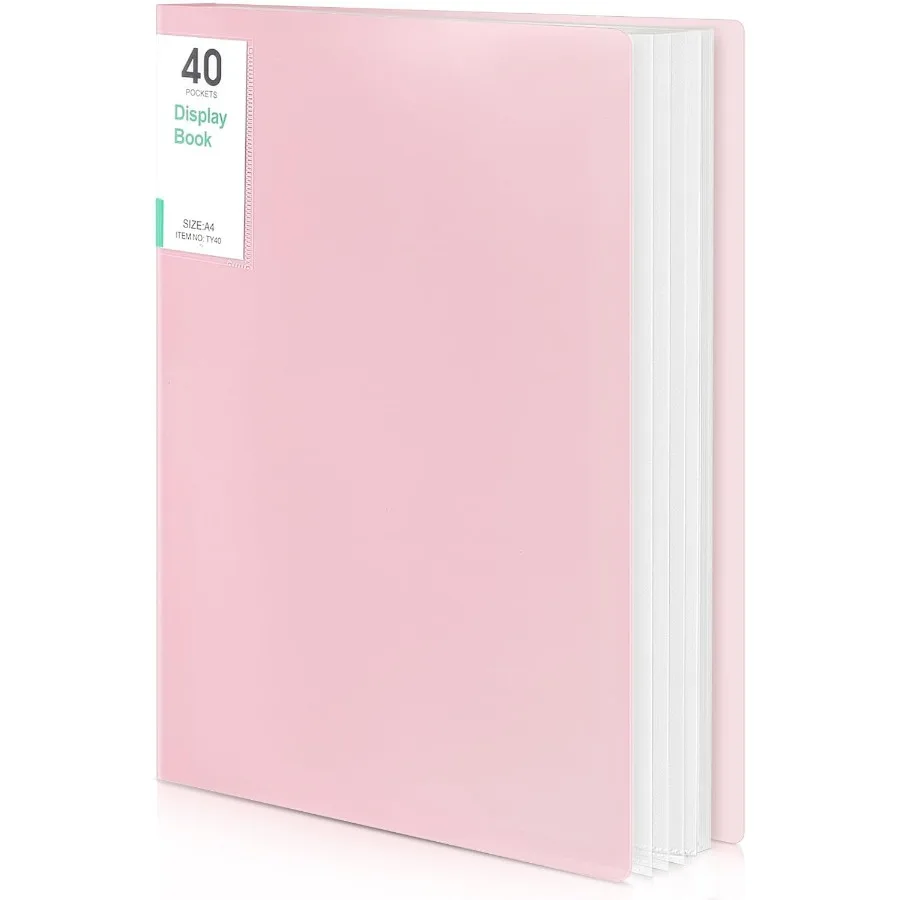 

Portfolio Binder 40Pocket Portfolio Folder 8.5 x 11 Displaying 80 Page Binder with Plastic Sleeves Plastic Folders for n Men St