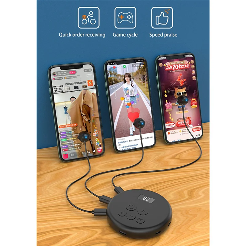 2X 携帯電話画面オートクリッカーミュート接続デバイス物理シミュレーションフィンガークリックデバイス画面オートクリッカー-F-ABJU