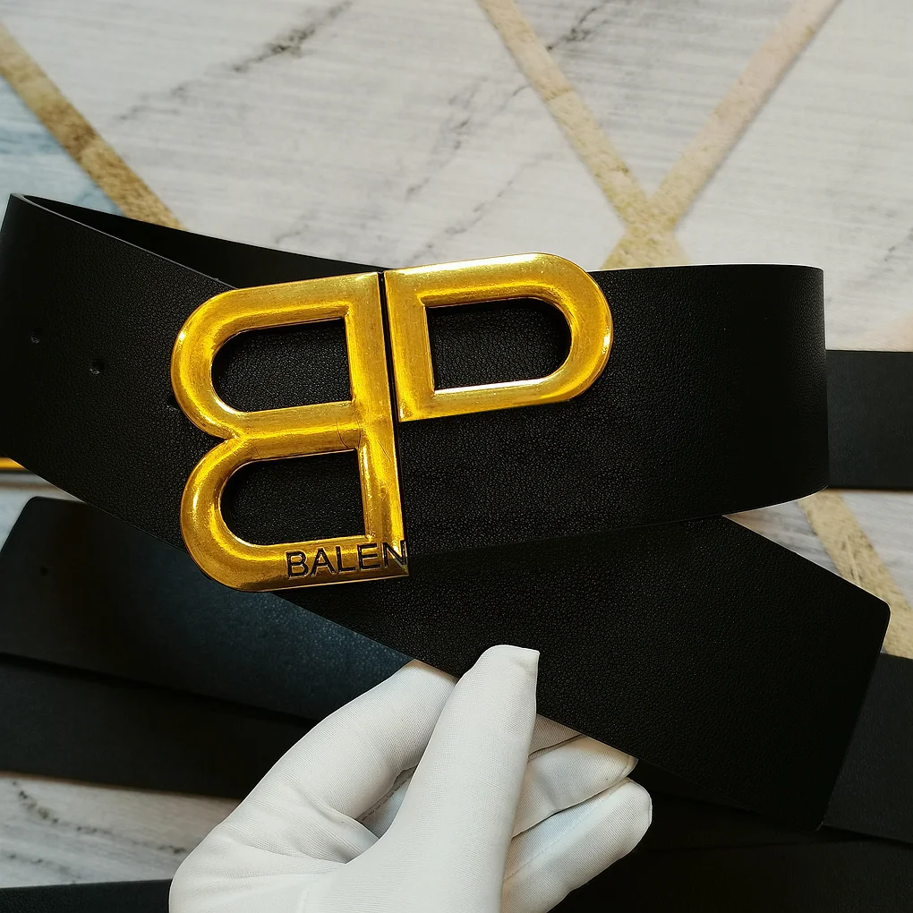 Luxurious Women's Denim Belts with Letter B Logo