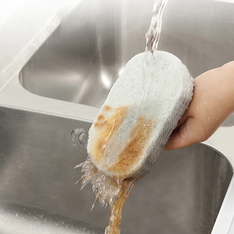 المطبخ الحمام المرحاض تنظيف فرشاة الإسفنج الزجاج جدار تنظيف فرش مقبض الإسفنج السيراميك نافذة فتحة أدوات فرش نظيفة #5
