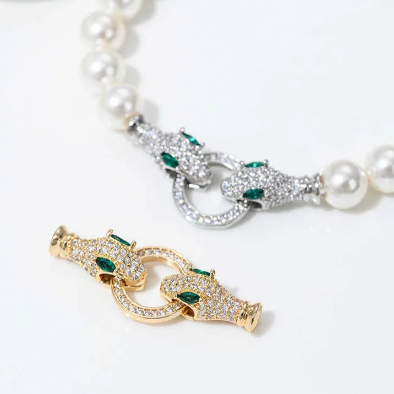 

DIY Jewelry Making Connector Gold Plated Brass Snake Head Necklace Clasp Fastener Lock Handmade Bracelet Accessories Wholesale