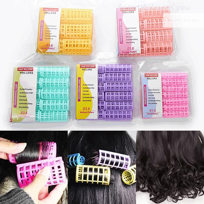 

6-14Pcs/Set Heatless Hair Curler Rollers Lazy Curlers Bangs Curling Fluffy Styling Hair Accessories For Women Random Color