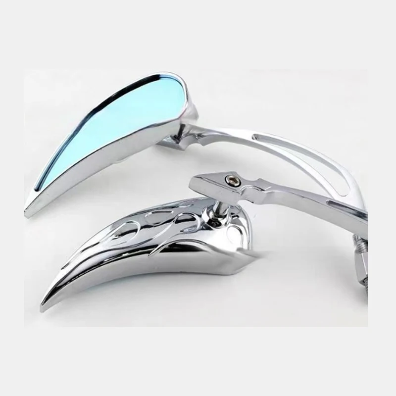 New Style Crescent Moon Shape Rearview Mirror with Anti-glare Glass for Cruise Motorcycle Scooter Sufficient Personalization