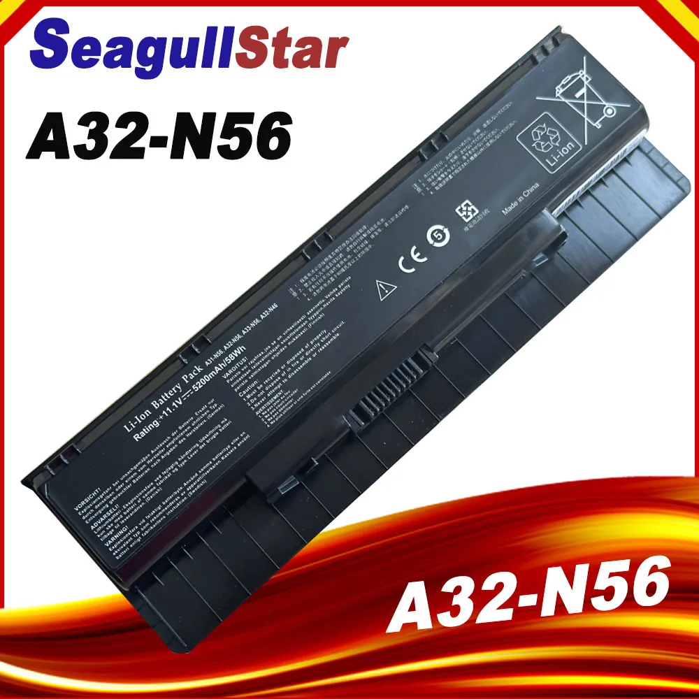 A32-N56 Laptop Battery For ASUS B53V B53A F45A F45U R500N R500VD F55 N56D N56DY N56J N56JK N56VM N56VV N56VZ N56VB