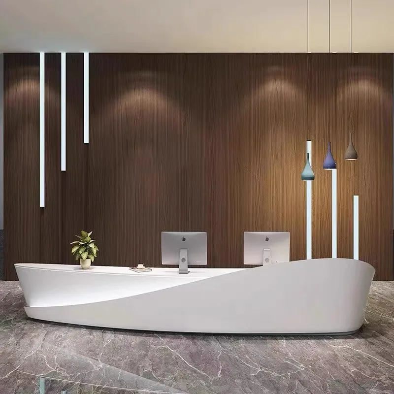 Creative paint front desk high-end technology bar hotel company custom reception desk simple hall service desk