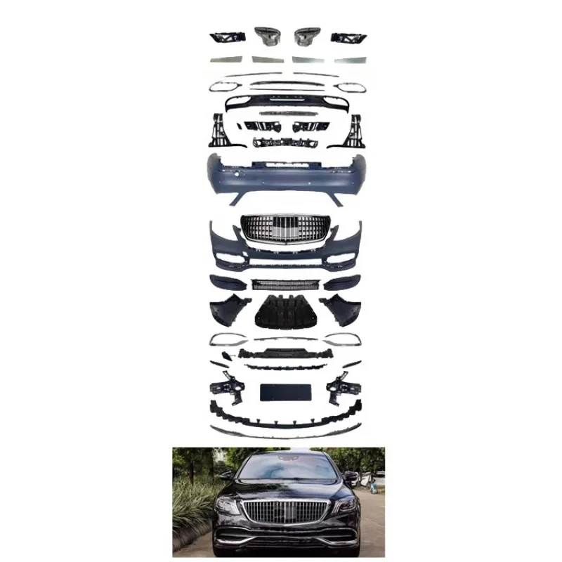 

Flying Wing Car Accessories Style Front Rear Bumper Grille Body Kits W222 2018-2020