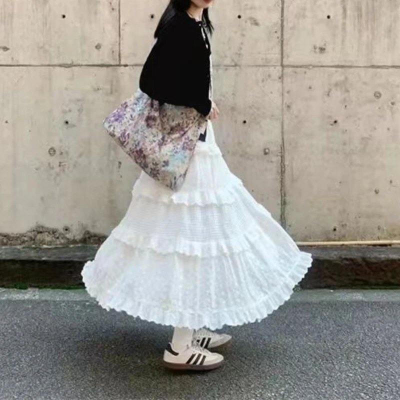 2025 novo japonês coreano primavera verão design sensibilidade petite malha cardigan lacetank saia terno de três peças roupa feminina