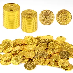 10/30/60pcs Retro Plastic Pirate Coin Halloween Decoration Fake Treasure Party Gift Kids Favor Birthday Toys Kids Party Supplies