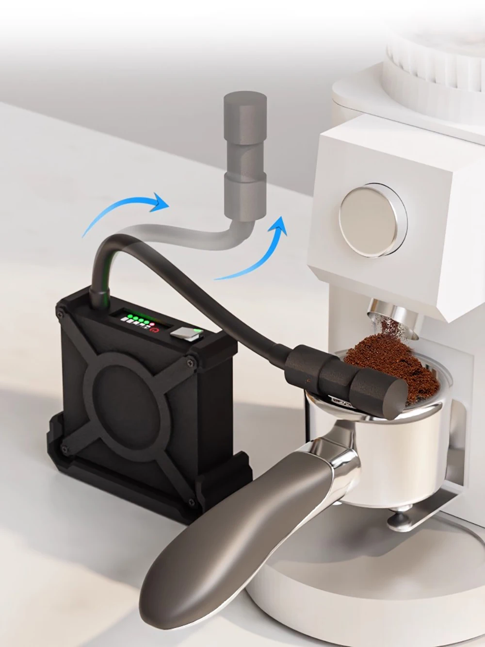 Image of Automatischer Plasmagenerator für Kaffeemühle – antistatisches Gerät zur Verhinderung von Pulverfliegen