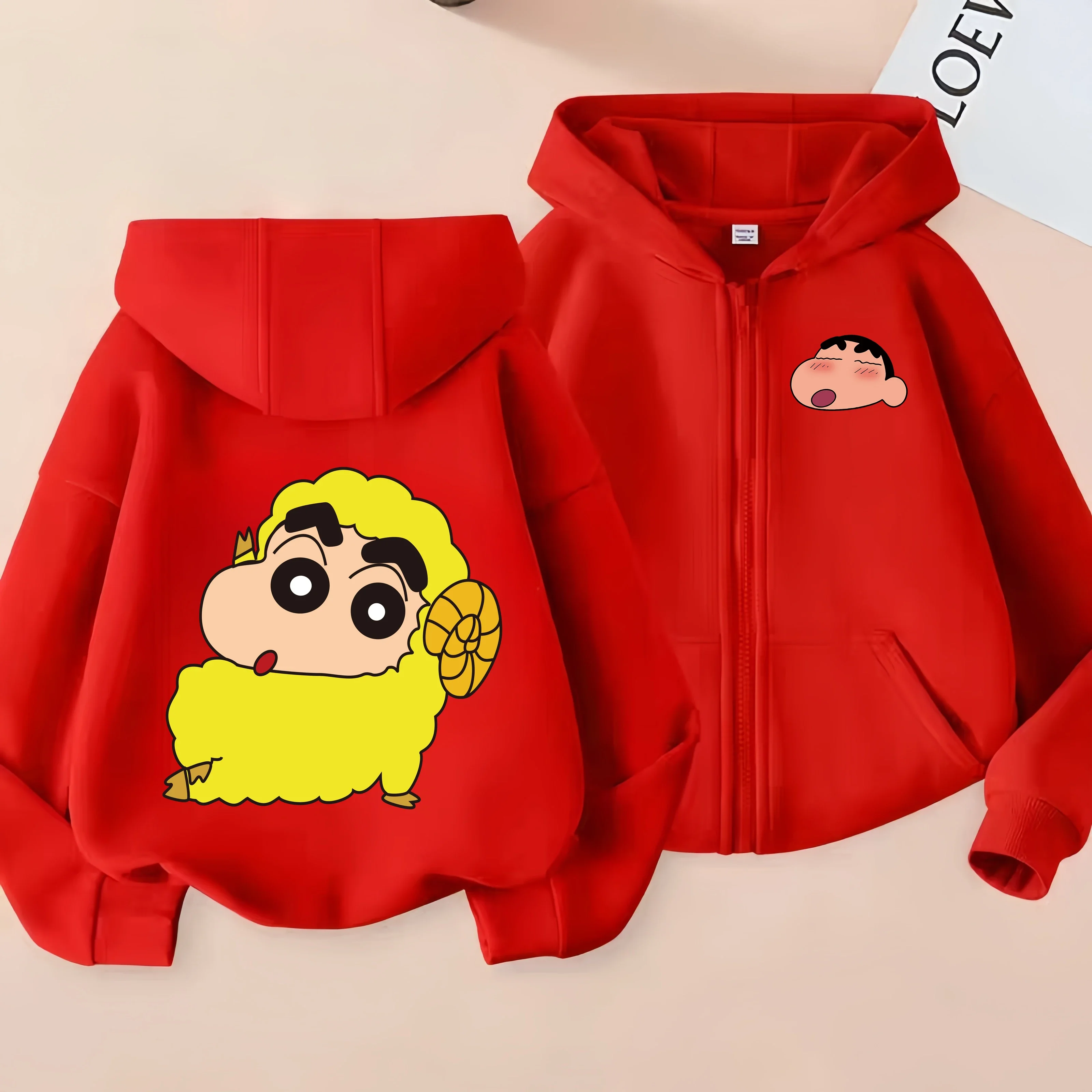 Ropa de Ni no سوداديرا مع كابوتشا دي شين تشان لطيف Otoño Chaqueta #6