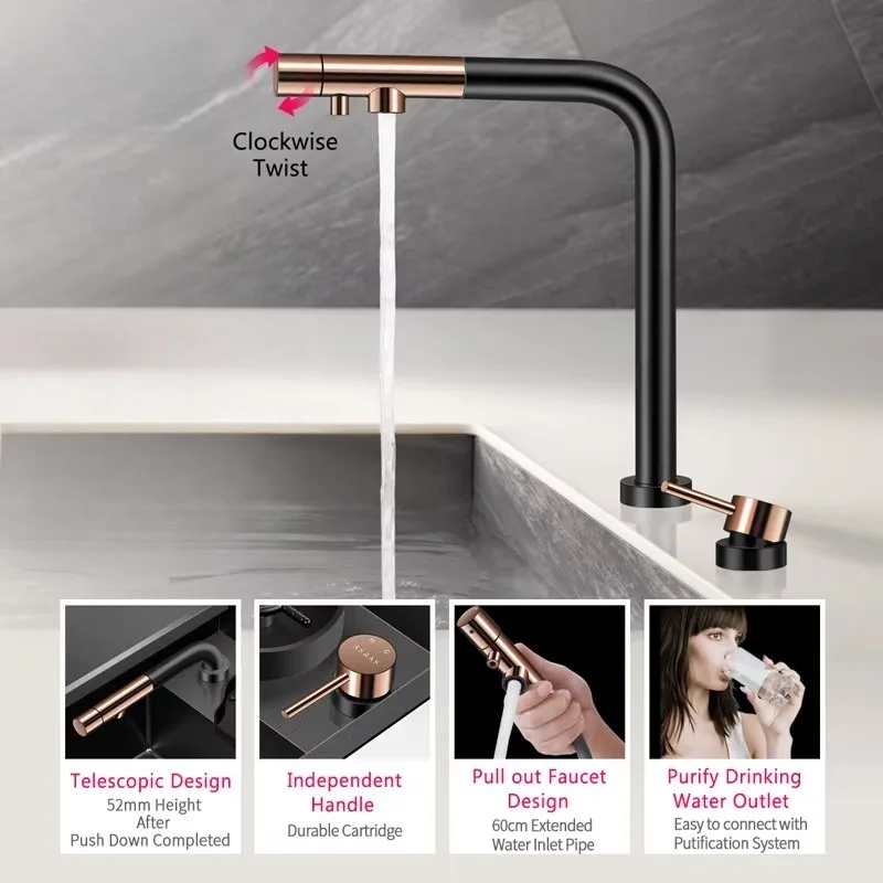 SUS304 Model 4738NX Black Nano Hidden Small Single Handmade Kitchen Sink With Cup Washer p002