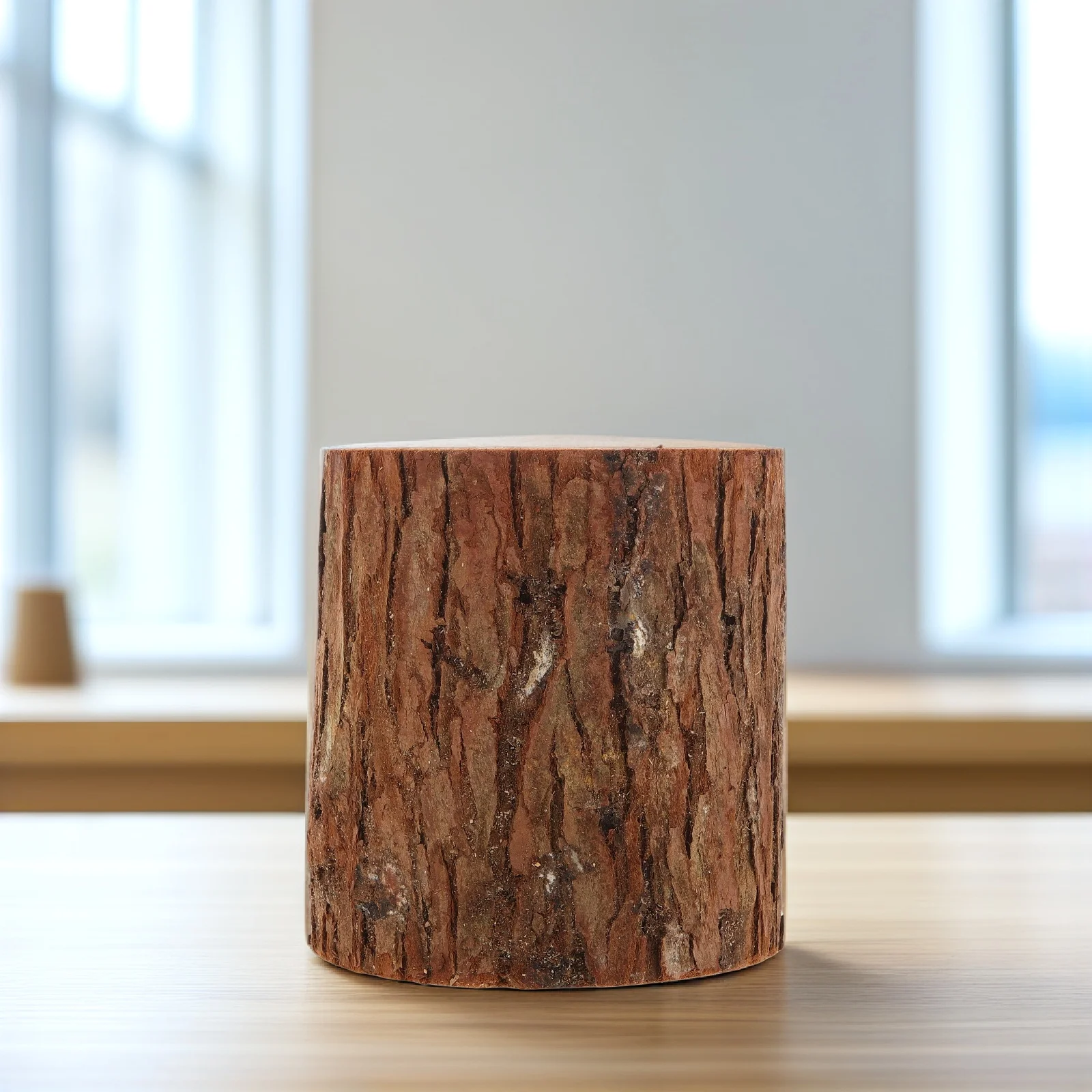 

Log Flower Pot 10cm Wood Container Planting Flowers Vegetables Garden Decor Planter Pots Safe Material Round Shape for Patio