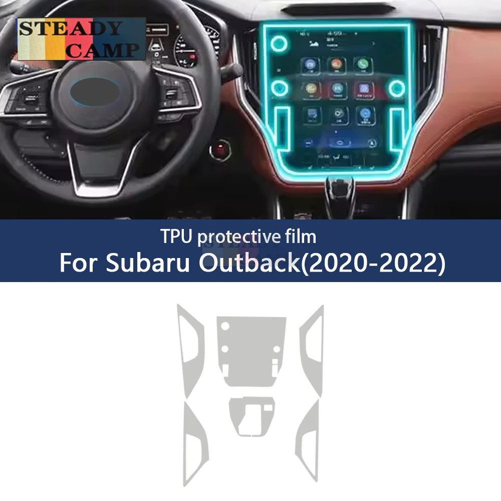 

Для Subaru Outback 2020 2021 2022, салон автомобиля, центральная консоль, прозрачная защитная пленка из ТПУ, ремонтная наклейка против царапин