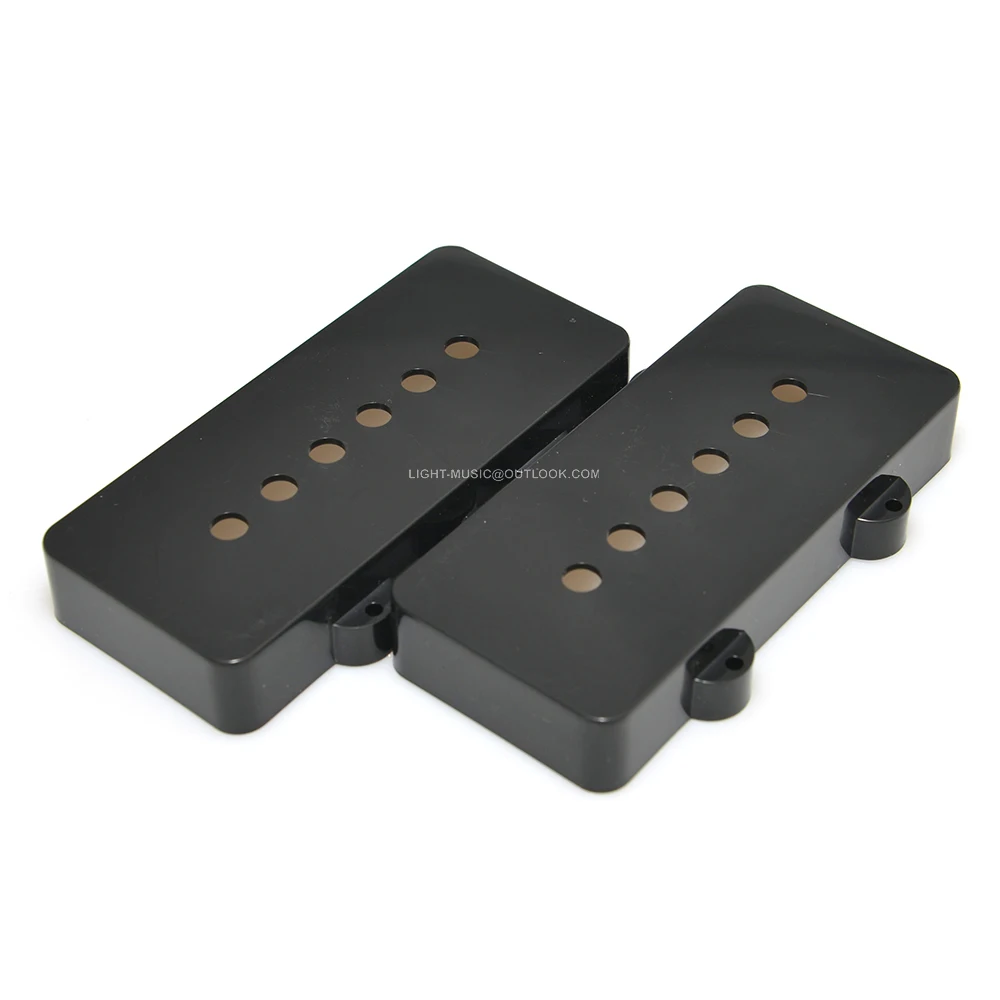 2pcs Guitar Pickups Covers 50mm Black Cream for 6 Strings Electric Guitar Jazzmaster Pickups