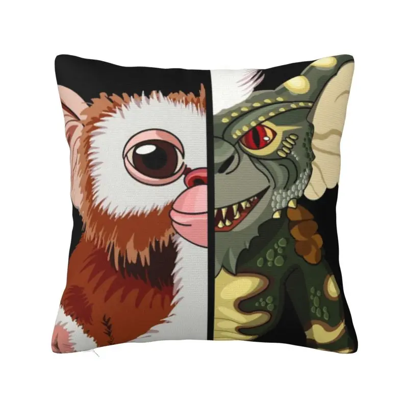 Gremlins Mashup Square Pillow Case Home Decor Mogwai Gizmo Cushions Throw Pillow for Living Room Double-sided Printing