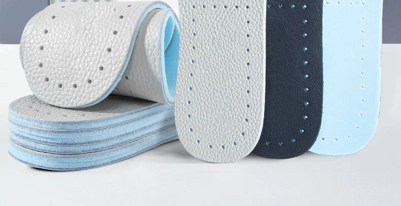 1 Paar/2 Paar Leder-Einlegesohlen, atmungsaktive Sport-Einlegesohlen, Latex-Elastik-Schuhsohle, bequeme Schuhpolster für Damen und Herren. – Detail 2