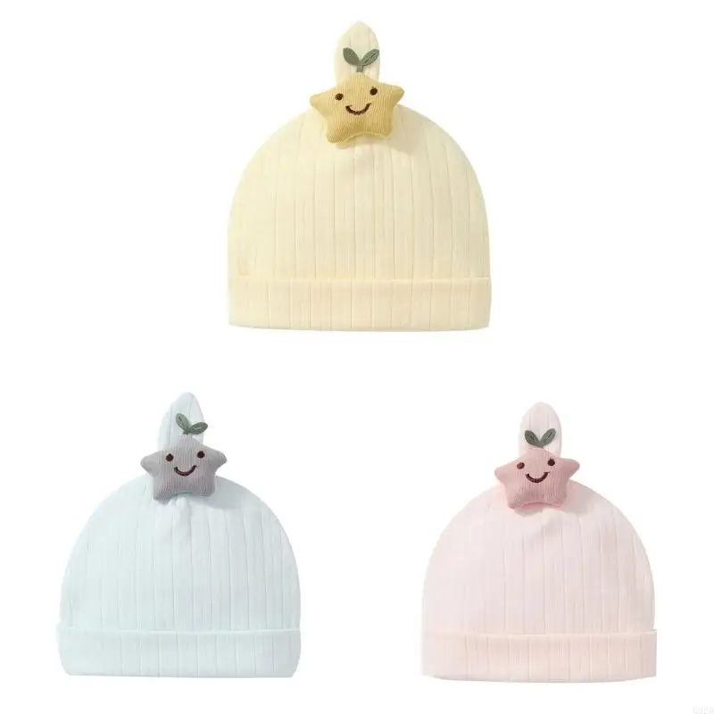 K92D Newborn Hospital Hat Autumn Winter Baby Star Boys Girls